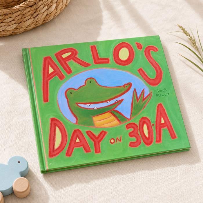 Arlo's Day on 30A children's book cover — a beach day on Florida's Scenic Highway 30A