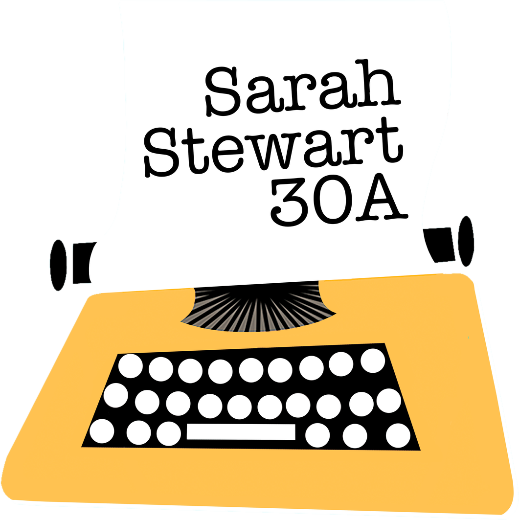 Sarah Stewart 30A typewriter logo